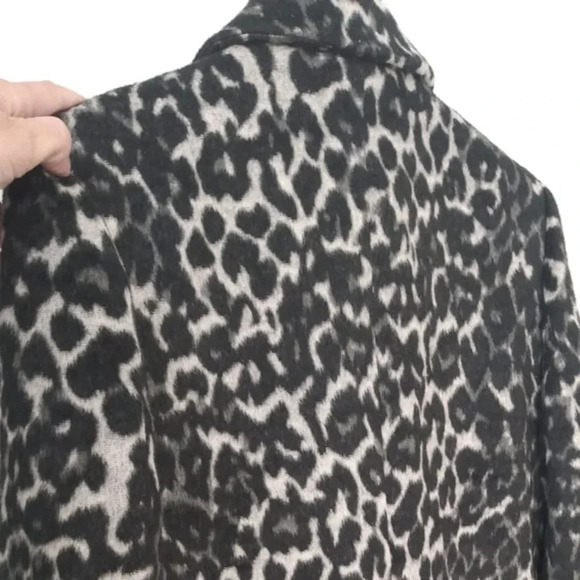NWOT-  Bardot wool blend leopard print Peacoat - Picture 5 of 7